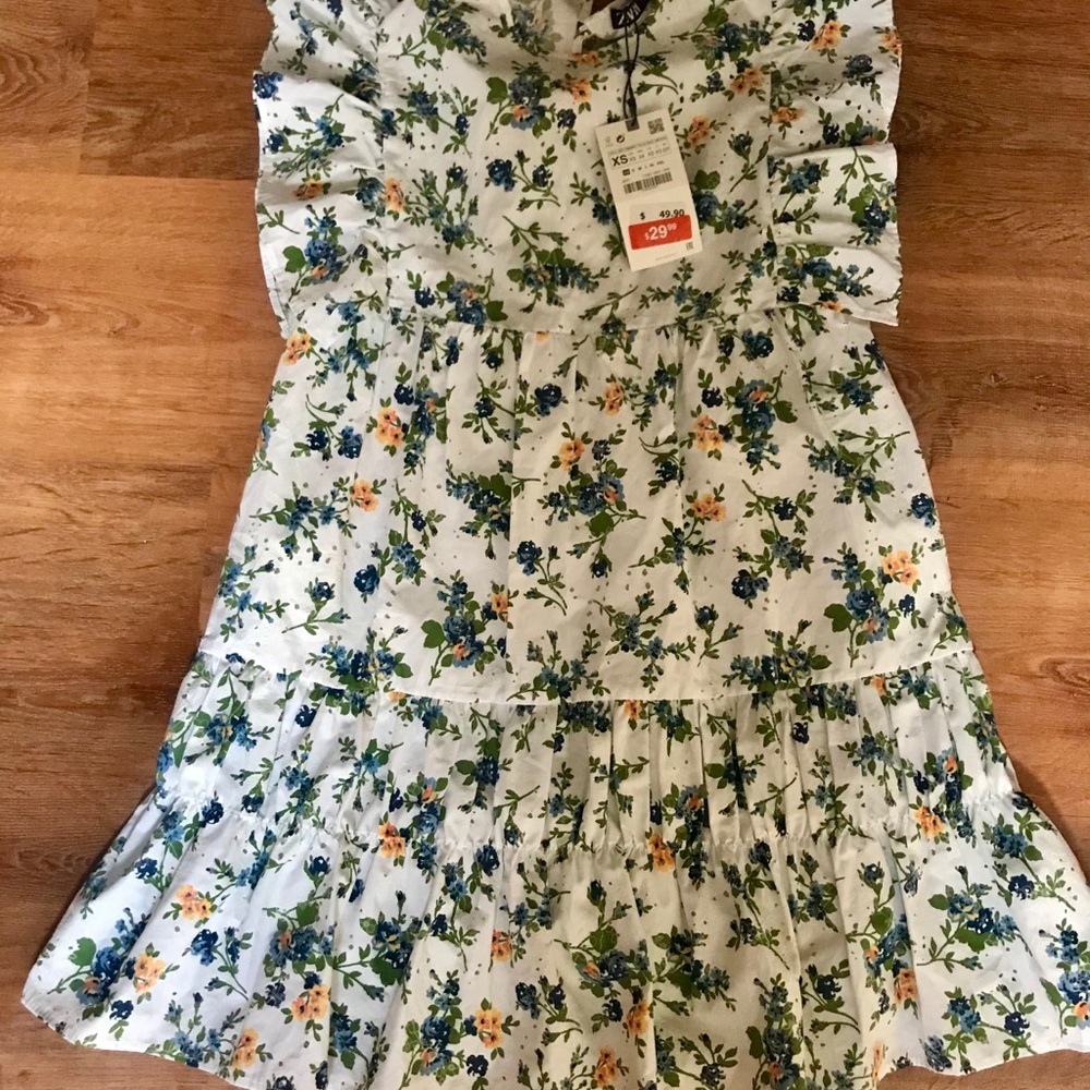 Zara eyelet floral dress xs - Picture 5 of 5